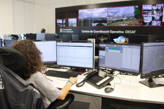 Sala control CECAT emergència química