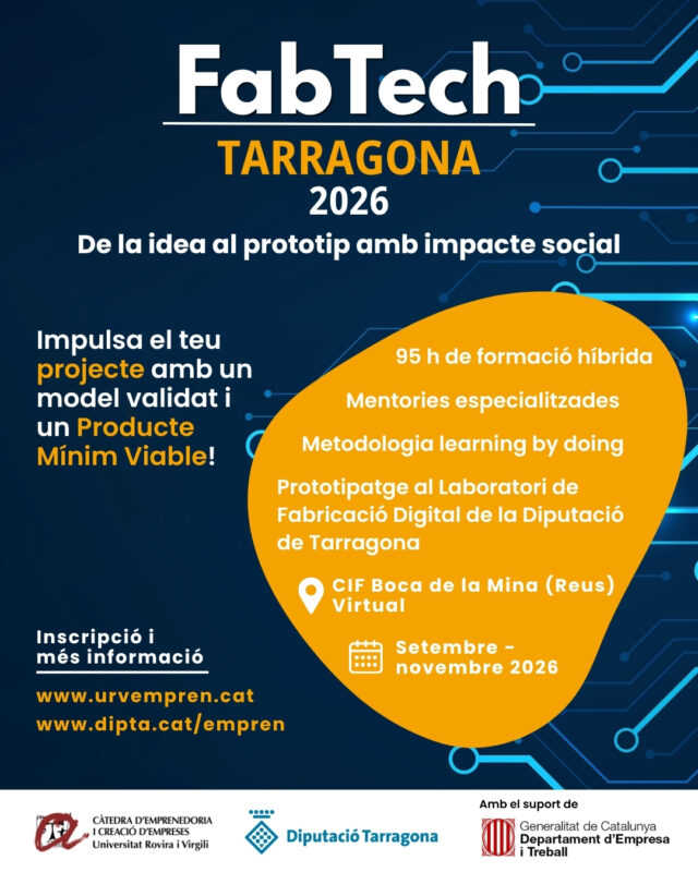 FabTech Tarragona 2026_cartell_DIPTA i URV
